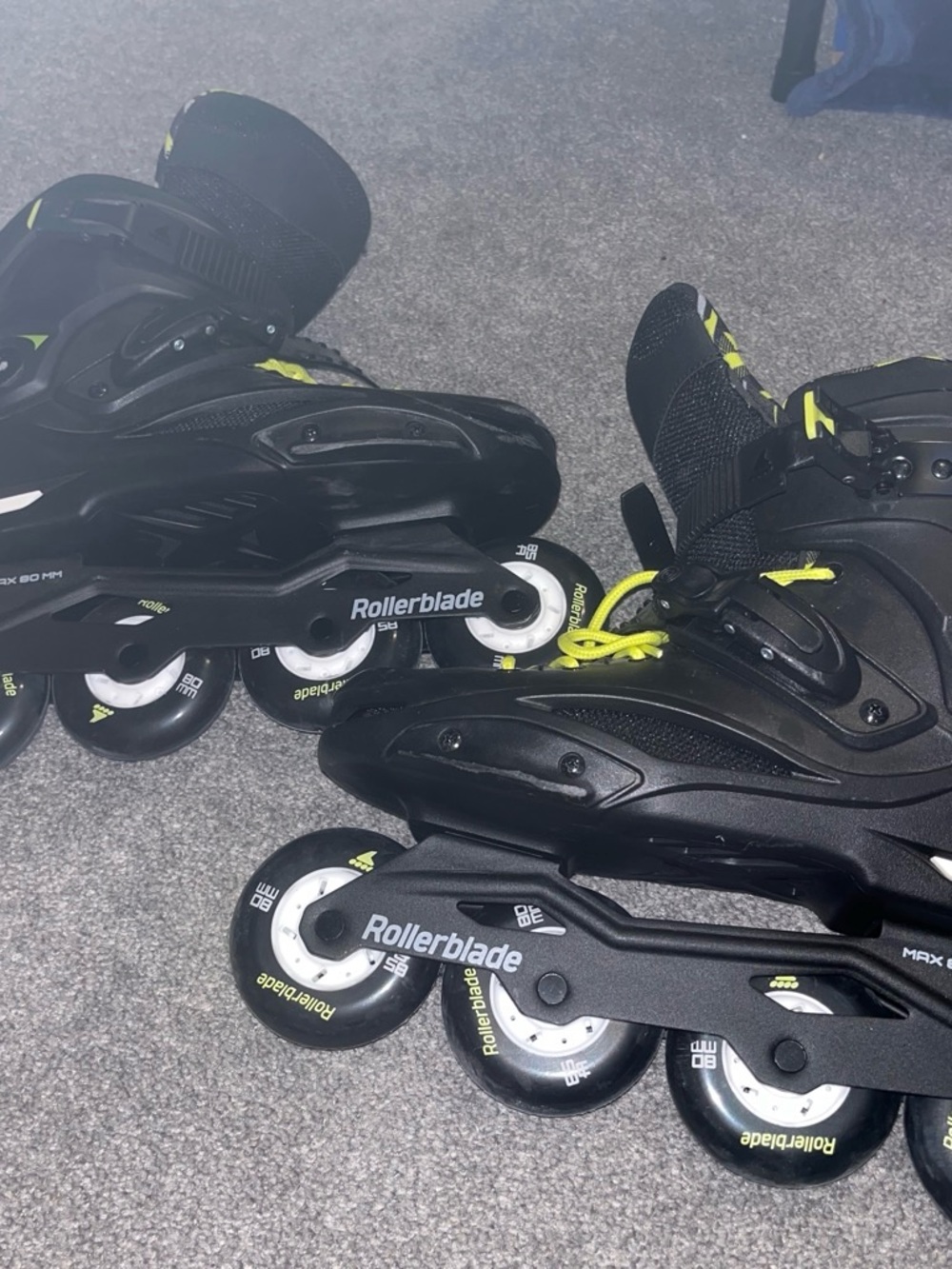 Rollerblade Men's Inline Skates in Black and Neon Yellow